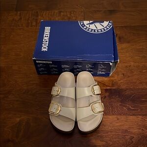 Birkenstock Arizona sandals ecru color